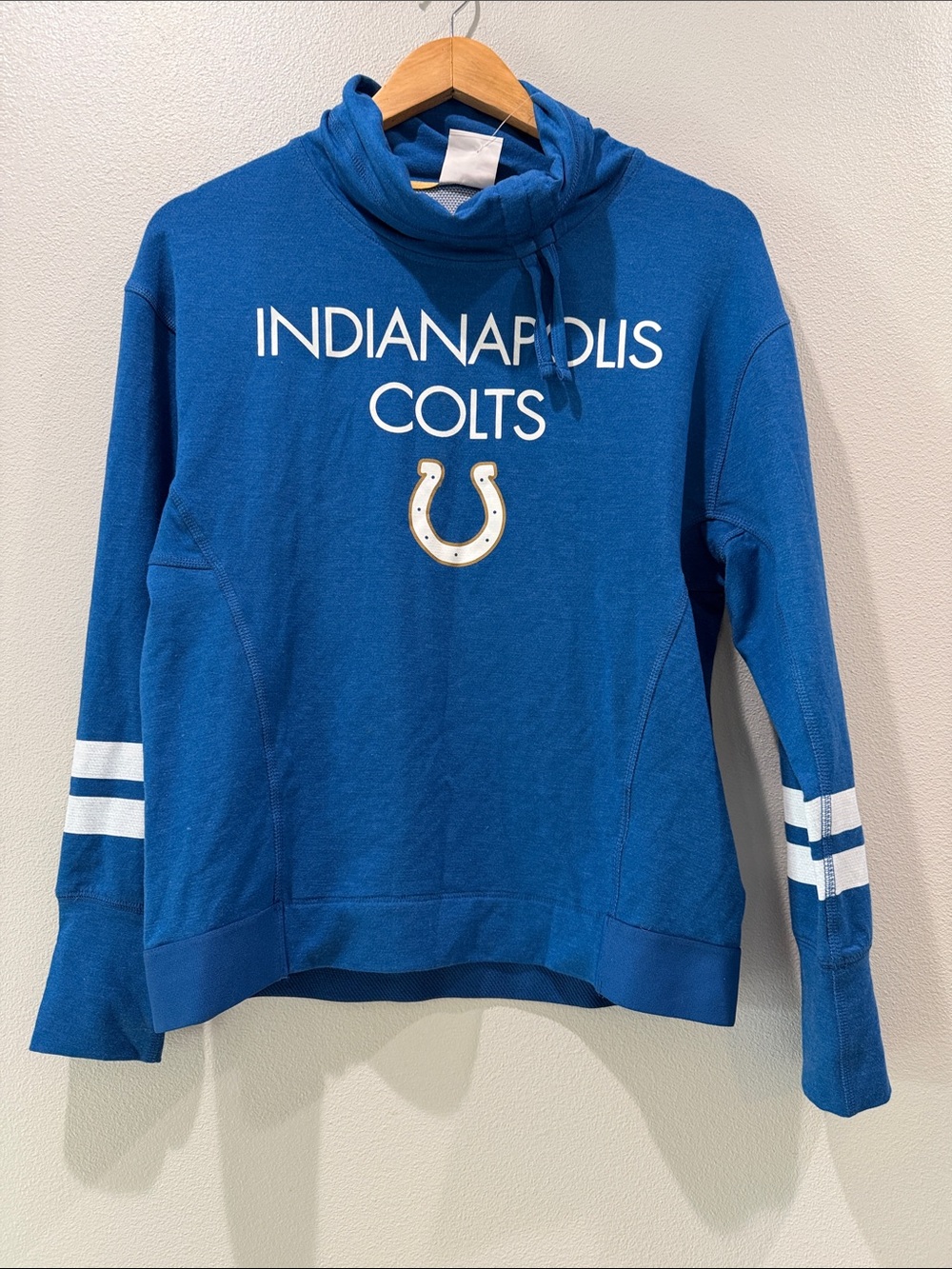 Nike Blue Indianapolis Colts Cowl Neck Pullover Sweater Size Small BNWT